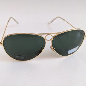 NWT True Vintage 80's/90's traditional Pilot Aviator w/ RXable frame sunglasses